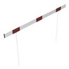 Schake Barriere aus Aluminiumprofil 100x20mm, Gesamtlänge 2000mm, beidseitig reflektierend