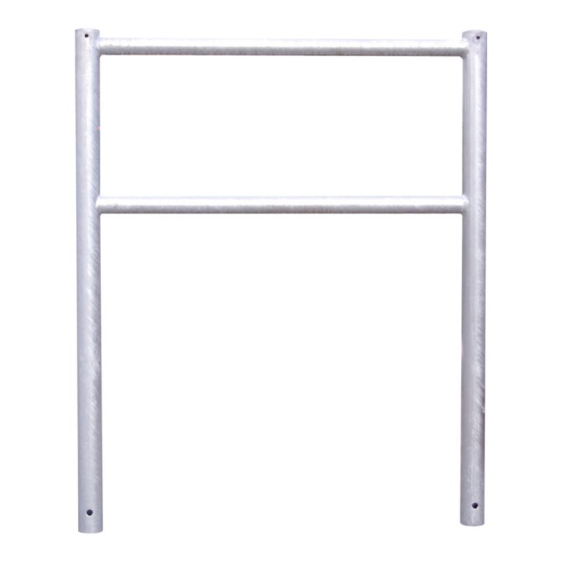Schake Anlehnbügel Standrohre Ø 60mm, Höhe: 1300mm Querrohre Ø 42mm, Gesamtbreite: 800mm, beschichtet