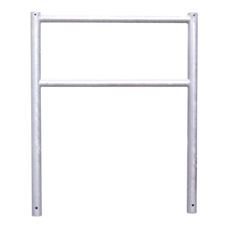 Schake Anlehnbügel Standrohre Ø 60mm, Höhe: 1300mm Querrohre Ø 42mm, Gesamtbreite: 800mm, beschichtet