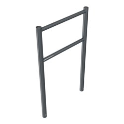 Schake Anlehnbügel Standrohre Ø 60mm, Höhe: 1300mm Querrohre Ø 42mm, Gesamtbreite: 800mm, beschichtet