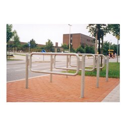 Schake Anlehnbügel Standrohre Ø 60mm, Höhe: 1300mm Querrohre Ø 42mm, Gesamtbreite: 800mm, beschichtet