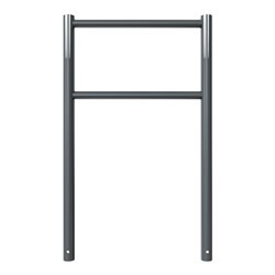 Schake Anlehnbügel Standrohre Ø 60mm, Höhe: 1300mm Querrohre Ø 42mm, Gesamtbreite: 800mm, beschichtet