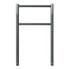Schake Anlehnbügel Standrohre Ø 60mm, Höhe: 1300mm Querrohre Ø 42mm, Gesamtbreite: 800mm, beschichtet