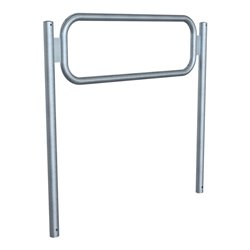 Schake Anlehnbügel 1425mm lang Höhe Überflur 900mm Rohrrahmen aus 48mm, senkrechtes Standrohr aus 60mm Rundrohr, feuerverzinkt