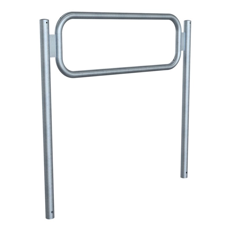 Schake Anlehnbügel 1425mm lang Höhe Überflur 900mm Rohrrahmen aus 48mm, senkrechtes Standrohr aus 60mm Rundrohr, feuerverzinkt