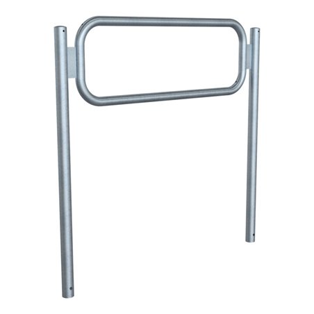 Schake Anlehnbügel 1425mm lang Höhe Überflur 900mm Rohrrahmen aus 48mm, senkrechtes Standrohr aus 60mm Rundrohr, feuerverzinkt