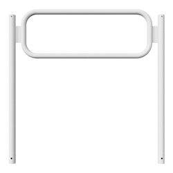 Schake Anlehnbügel 1425mm lang Höhe Überflur 900mm Rohrrahmen aus 48mm, senkrechtes Standrohr aus 60mm Rundrohr, feuerverzinkt