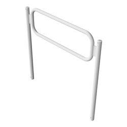 Schake Anlehnbügel 1425mm lang Höhe Überflur 900mm Rohrrahmen aus 48mm, senkrechtes Standrohr aus 60mm Rundrohr, feuerverzinkt