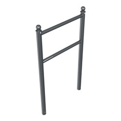 Schake Anlehnbügel Standrohre Ø 60mm, Höhe: 1300mm Querrohre Ø 42mm, Gesamtbreite: 800mm + Kugelkopf, beschichtet