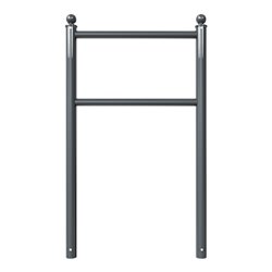 Schake Anlehnbügel Standrohre Ø 60mm, Höhe: 1300mm Querrohre Ø 42mm, Gesamtbreite: 800mm + Kugelkopf, beschichtet