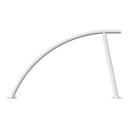 Schake Anlehnbügel zum Aufdübeln Stahlrohr Ø48mm, Gesamtbreite: ca 1400mm Höhe Überflur: ca. 850mm feuerverzinkt