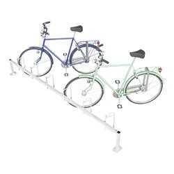 Schake Reihenparker zum Aufdübeln Gesamtlänge 3000 mm, 6 Einstellplätze, Fahrradeinstellung einseitig, links oder rechts 45°, ve