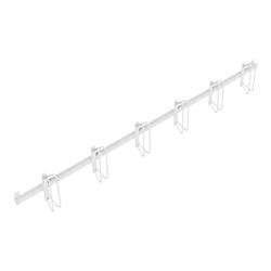 Schake Reihenparker Wandbefestigung zum Andübeln Gesamtlänge 3000 mm, 6 Einstellplätze