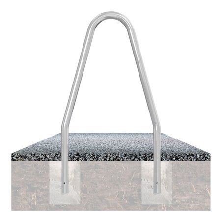 Schake Baumschutzbügel aus Stahlrohr Ø 48 x 2,5 mm Breite: 750 mm, Höhe: 1450 mm, beschichtet, RAL 6005 zum Einbetonieren