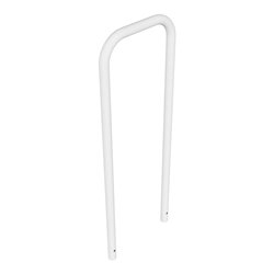 Schake Abweisebügel aus Stahlrohr Ø 48 x 2,5 mm Breite: 500 mm, Höhe: 1400 mm ohne Querholm, zum Einbetonieren