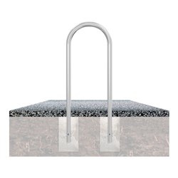 Schake Rundbügel aus Stahlrohr Ø 48 x 2,5 mm Breite: 460 mm, Höhe: 1200 mm ohne Querholm, zum Einbetonieren