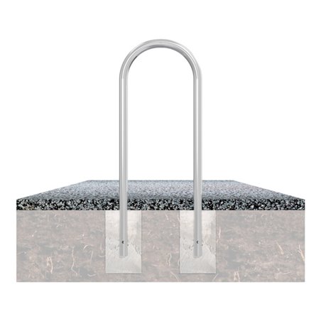 Schake Rundbügel aus Stahlrohr Ø 48 x 2,5 mm Breite: 460 mm, Höhe: 1200 mm ohne Querholm, zum Einbetonieren