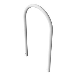 Schake Rundbügel aus Stahlrohr Ø 48 x 2,5 mm Breite: 650 mm, Höhe: 1200 mm ohne Querholm, zum Einbetonieren