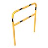 Schake Abweisebügel aus Stahlrohr Ø48mm Breite: 1000mm, Höhe: 1200 mm + Querholm, beschichtet, gelb / schwarz