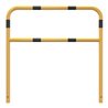 Schake Abweisebügel aus Stahlrohr Ø48mm Breite: 1200mm, Höhe: 1200 mm + Querholm, beschichtet, gelb / schwarz