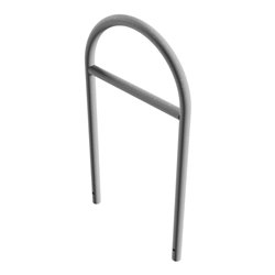 Schake Rundbügel aus Stahlrohr Ø 48 x 2,5 mm Breite: 650 mm, Höhe: 1200 mm + Querholm, zum Einbetonieren