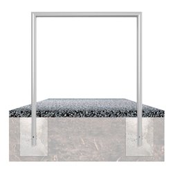 Schake Abweisebügel auf Gehrung, Ø48mm Breite: 700mm, Höhe: 1200 mm ohne Querholm, feuerverzinkt