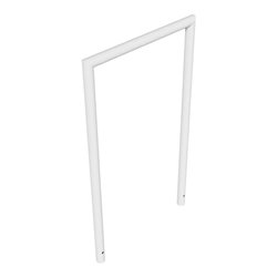 Schake Abweisebügel auf Gehrung, Ø48mm Breite: 700mm, Höhe: 1200 mm ohne Querholm, feuerverzinkt