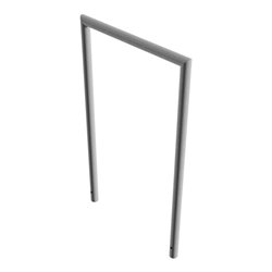 Schake Abweisebügel auf Gehrung, Ø48mm Breite: 700mm, Höhe: 1200 mm ohne Querholm, feuerverzinkt