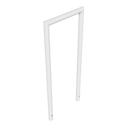 Schake Abweisebügel auf Gehrung, Ø48mm Breite: 500mm, Höhe: 1200 mm ohne Querholm, feuerverzinkt