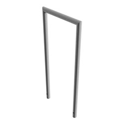 Schake Abweisebügel auf Gehrung, Ø48mm Breite: 500mm, Höhe: 1200 mm ohne Querholm, feuerverzinkt