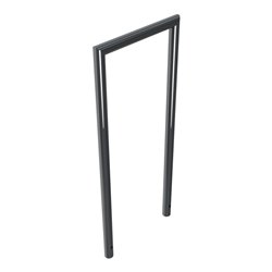 Schake Abweisebügel auf Gehrung, Ø48mm Breite: 500mm, Höhe: 1200 mm ohne Querholm, beschichtet