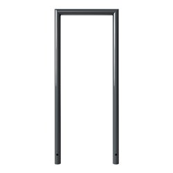 Schake Abweisebügel auf Gehrung, Ø48mm Breite: 500mm, Höhe: 1200 mm ohne Querholm, beschichtet