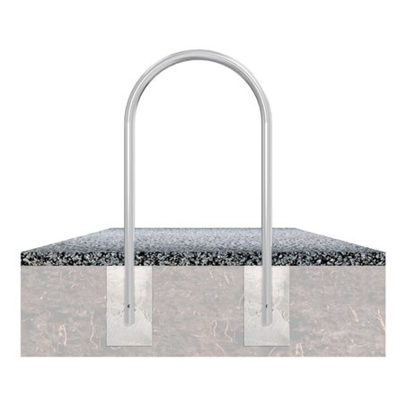 Schake Rundbügel Ø 48 x 2,5 mm Breite: 650 mm, Höhe: 1200 mm ohne Querholm, beschichtet, RAL 6005, zum Einbetonieren