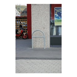 Schake Rundbügel Ø 48 x 2,5 mm Breite: 650 mm, Höhe: 1200 mm ohne Querholm, beschichtet, RAL 6005, zum Einbetonieren