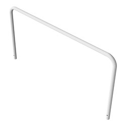 Schake Abweisebügel aus Stahlrohr Ø 48 x 2,5 mm Breite: 2000 mm, Höhe: 1000 mm ohne Querholm, zum Einbetonieren