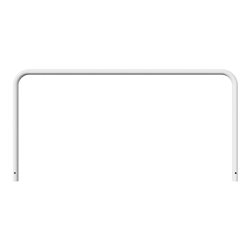 Schake Abweisebügel aus Stahlrohr Ø 48 x 2,5 mm Breite: 2000 mm, Höhe: 1000 mm ohne Querholm, zum Einbetonieren