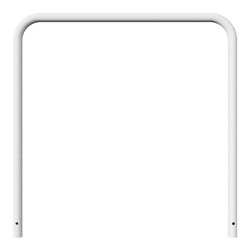 Schake Abweisebügel aus Stahlrohr Ø 48 x 2,5 mm Breite: 1200 mm, Höhe: 1200 mm ohne Querholm, zum Einbetonieren