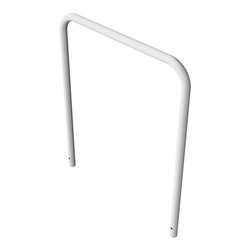 Schake Abweisebügel aus Stahlrohr Ø 48 x 2,5 mm Breite: 1000 mm, Höhe: 1200 mm ohne Querholm, zum Einbetonieren