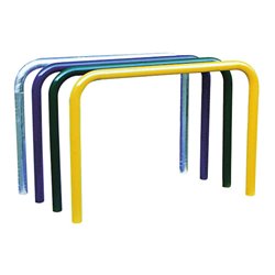 Schake Abweisebügel aus Stahlrohr Ø 48 x 2,5 mm Breite: 1000 mm, Höhe: 1200 mm ohne Querholm, zum Einbetonieren