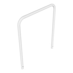 Schake Abweisebügel aus Stahlrohr Ø 48 x 2,5 mm Breite: 1000 mm, Höhe: 1200 mm ohne Querholm, zum Einbetonieren