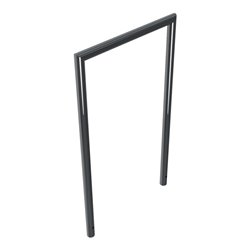 Schake Abweisebügel auf Gehrung, Ø48mm Breite: 700mm, Höhe: 1200 mm ohne Querholm, beschichtet