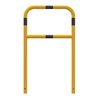 Schake Abweisebügel aus Stahlrohr Ø48mm Breite: 700mm, Höhe: 1200 mm + Querholm, beschichtet, gelb / schwarz