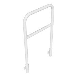 Schake Abweisebügel aus Stahlrohr Ø48mm Breite: 700mm, Höhe: 1200 mm + Querholm, für Wandmontage, inkl. 2 Bodenhülsen 443.15W