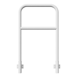 Schake Abweisebügel aus Stahlrohr Ø48mm Breite: 700mm, Höhe: 1200 mm + Querholm, für Wandmontage, inkl. 2 Bodenhülsen 443.15W