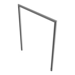 Schake Abweisebügel auf Gehrung, Ø48mm Breite: 1000mm, Höhe: 1200 mm ohne Querholm, feuerverzinkt