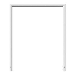 Schake Abweisebügel auf Gehrung, Ø48mm Breite: 1000mm, Höhe: 1200 mm ohne Querholm, feuerverzinkt