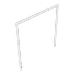 Schake Abweisebügel auf Gehrung, Ø48mm Breite: 1200mm, Höhe: 1200 mm ohne Querholm, feuerverzinkt