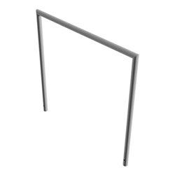 Schake Abweisebügel auf Gehrung, Ø48mm Breite: 1200mm, Höhe: 1200 mm ohne Querholm, feuerverzinkt