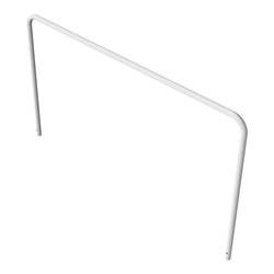 Schake Abweisebügel aus Stahlrohr Ø 48 x 2,5 mm Breite: 2500 mm, Höhe: 1400 mm ohne Querholm, zum Einbetonieren