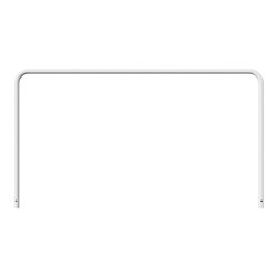 Schake Abweisebügel aus Stahlrohr Ø 48 x 2,5 mm Breite: 2500 mm, Höhe: 1400 mm ohne Querholm, zum Einbetonieren